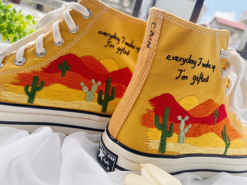 Desert Cactus Converse Embroidery