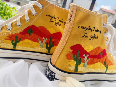 Desert Cactus Converse Embroidery