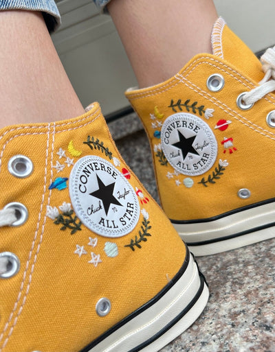 Mushroom Meadow Converse Embroidery