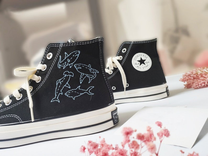 Shark Converse Embroidery