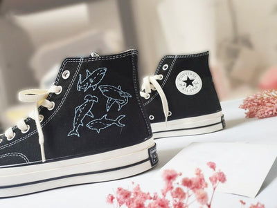 Shark Converse Embroidery