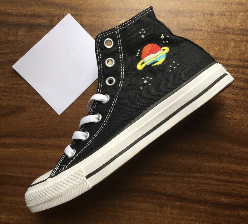 Astronaut & Saturn Converse Embroidery