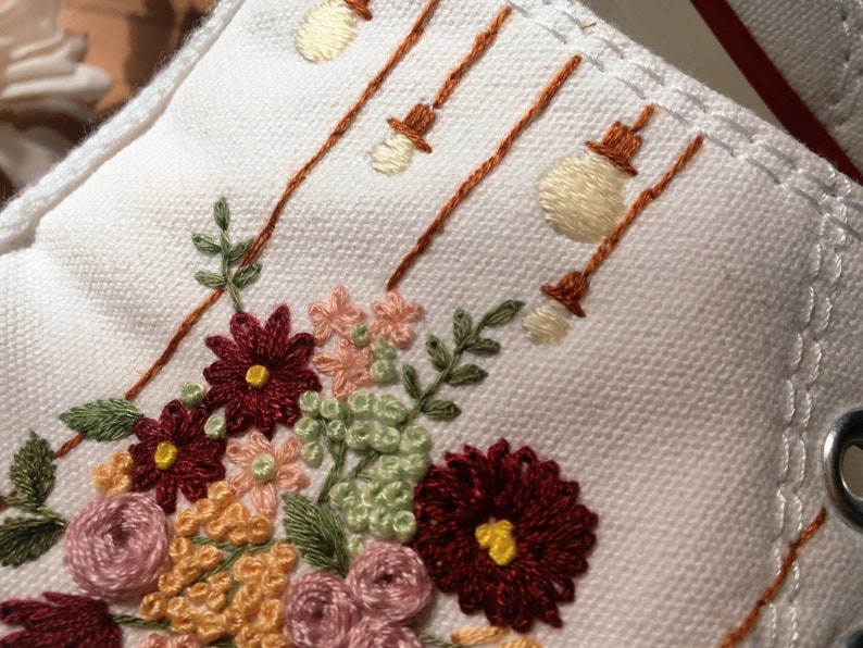 String Lights Bouquet Converse Embroidery