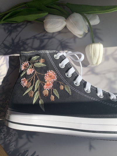 Wildflowers Converse Embroidery