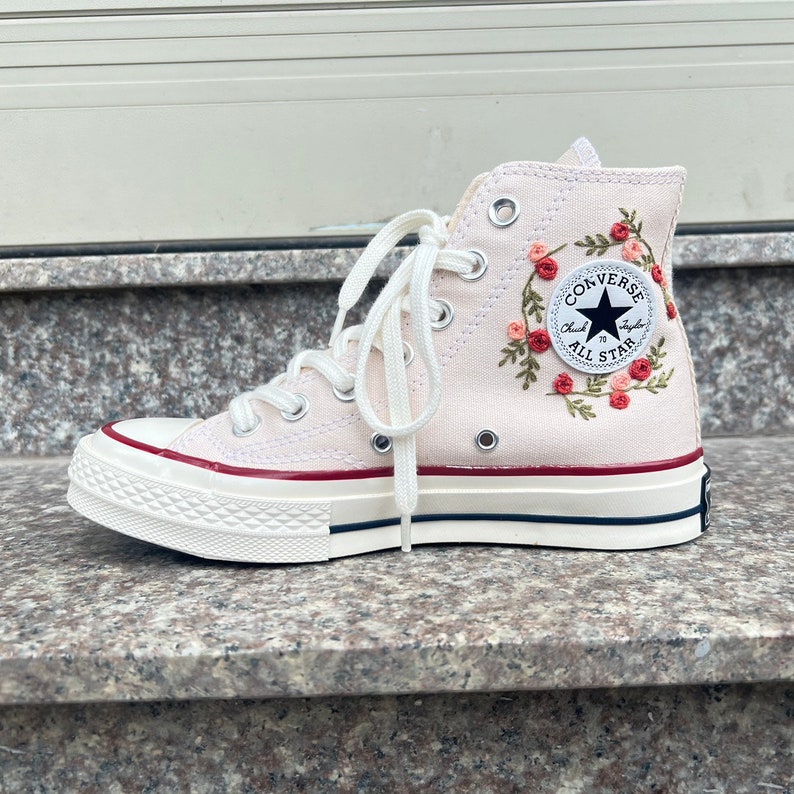 Mushroom Garden Converse Embroidery