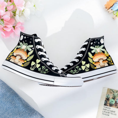 Mushrooms Embroidered Converse Shoes