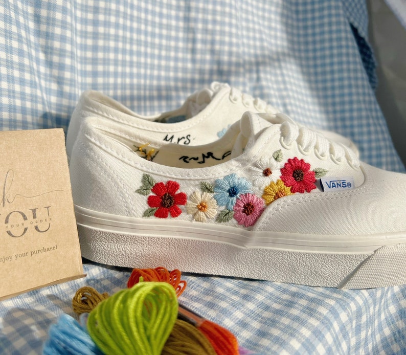 Personalized Wildflower Converse Embroidery