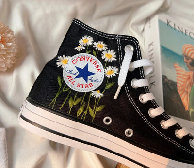 Daisy Flower Converse Embroidery