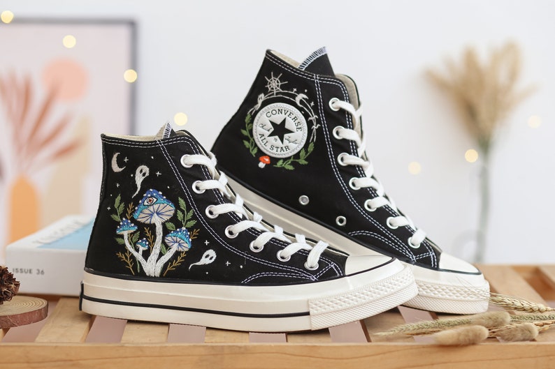 Mystic Mushroom Converse Embroidery