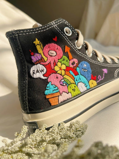 Colorful Doodles Converse Embroidery