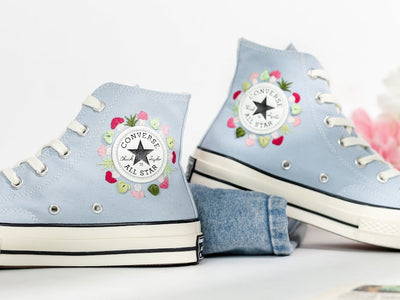 Mushroom Embroidered Converse Shoes