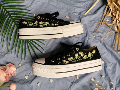 Lime Slice Converse Embroidery