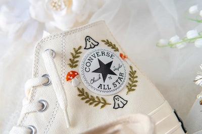 Converse High Tops Pumpkin Lantern Flower