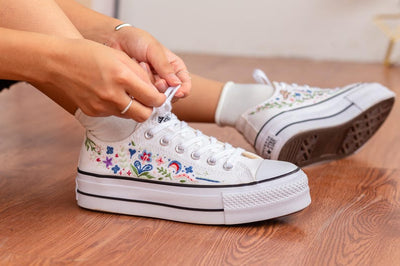 Butterfly Garden Converse Embroidery