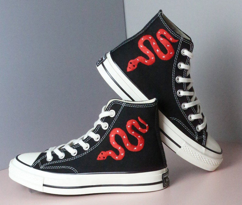 Starry Snake Converse Embroidery