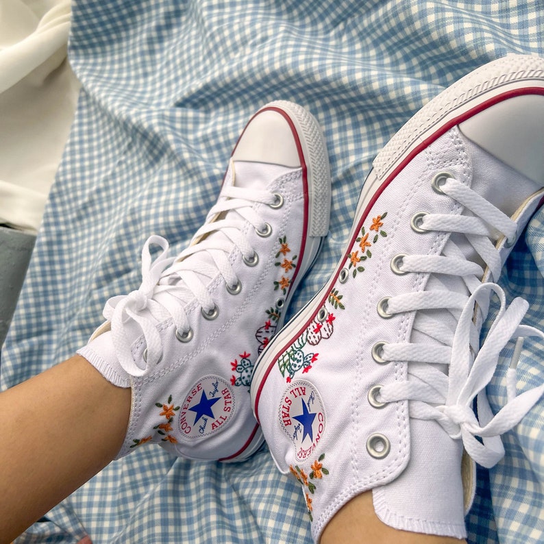 Cactus Cat Converse Embroidery