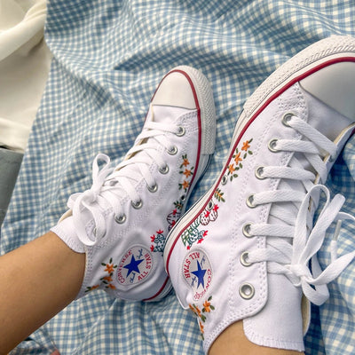 Cactus Cat Converse Embroidery