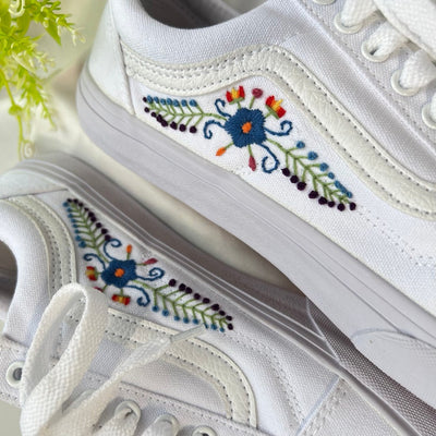 Folk Flower Converse Embroidery