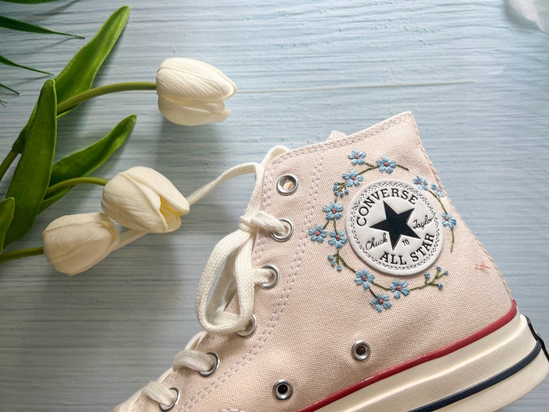 Cardinal Flower Converse Embroidery
