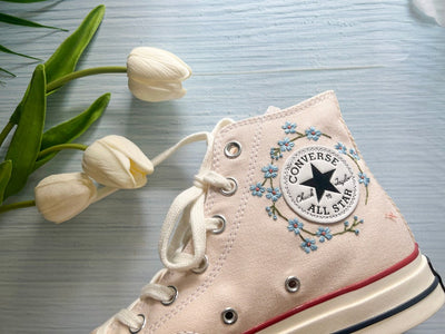 Cardinal Flower Converse Embroidery