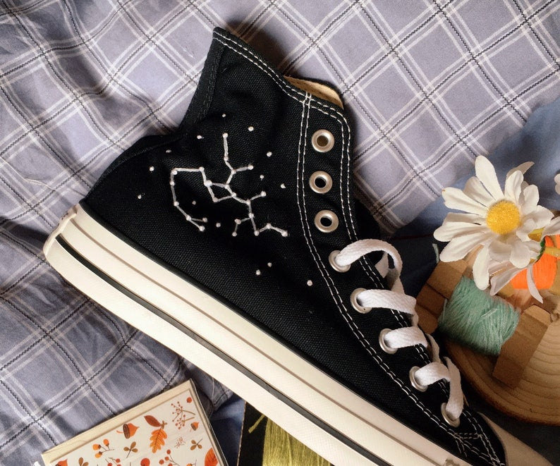 Constellation and Moon Converse Embroidery