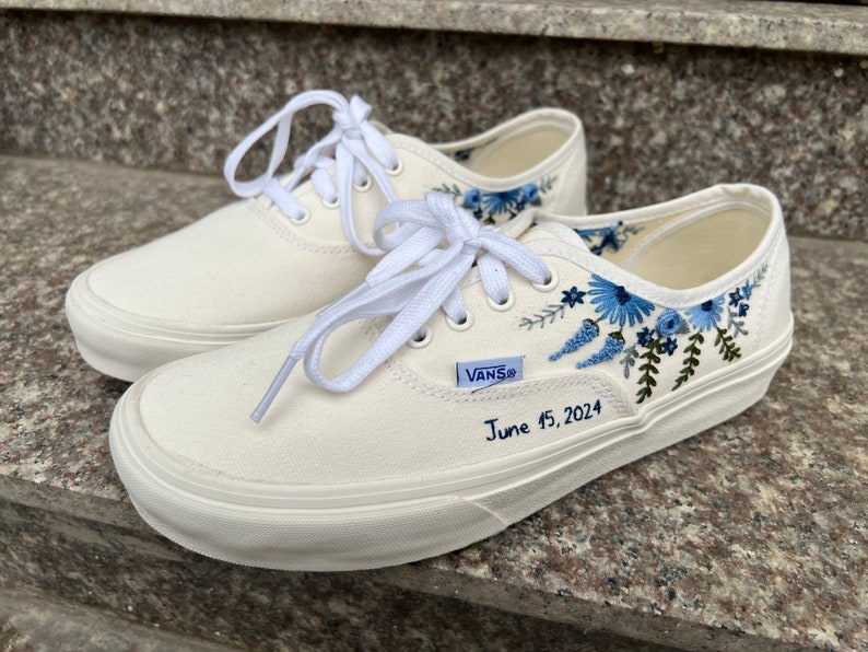Forget Me Not Wedding Converse Embroidery