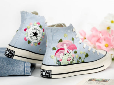 Mushroom Embroidered Converse Shoes