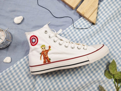 Groot & Infinity Gauntlet Converse Embroidery
