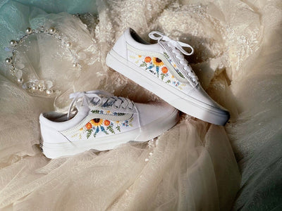 Sunflower Meadow Converse Embroidery
