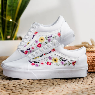 Daisy Meadow Converse Embroidery
