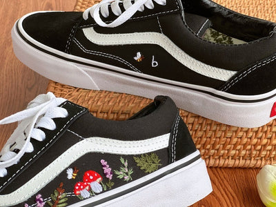 Forest Mushroom Converse Embroidery