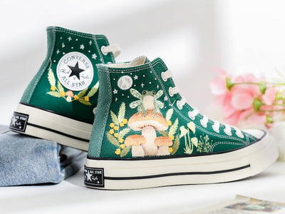 Converse Embroidery Mushroom High Tops