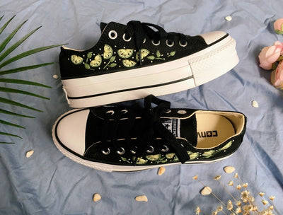 Lime Slice Converse Embroidery