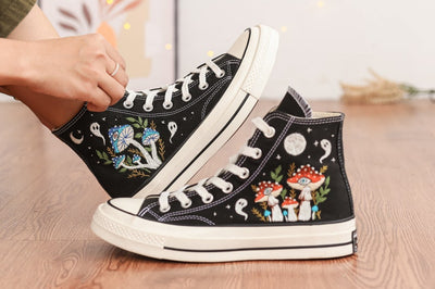 Converse High Tops Mushrooms Embroidered