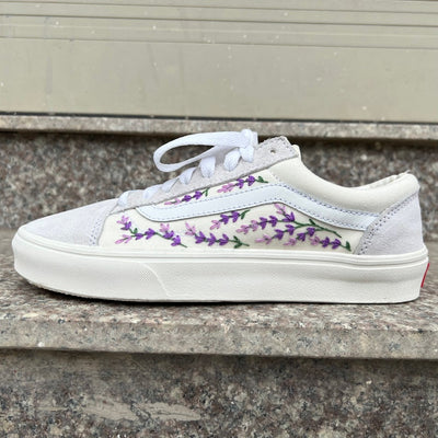 Lavender Vine Converse Embroidery