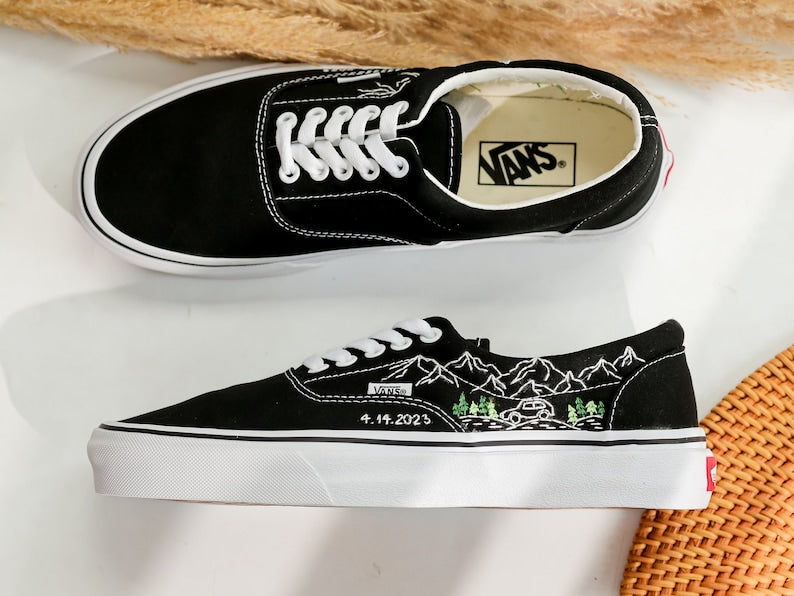 Mountain Embroidered Vans