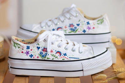 Butterfly Garden Converse Embroidery