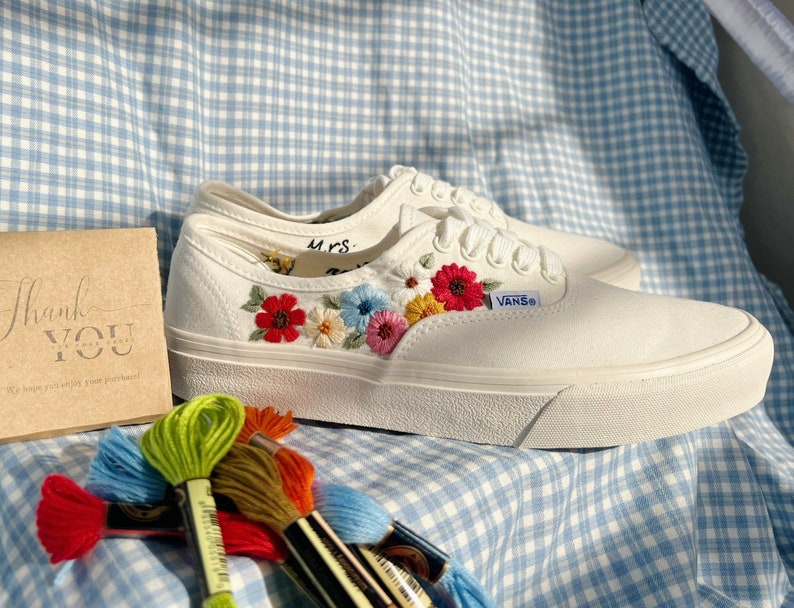 Personalized Wildflower Converse Embroidery