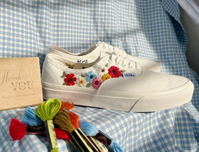 Personalized Wildflower Converse Embroidery