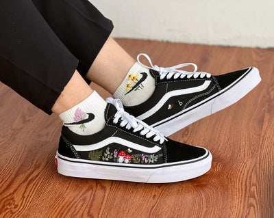 Forest Mushroom Converse Embroidery