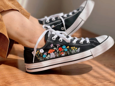 Mushroom Garden Converse Embroidery