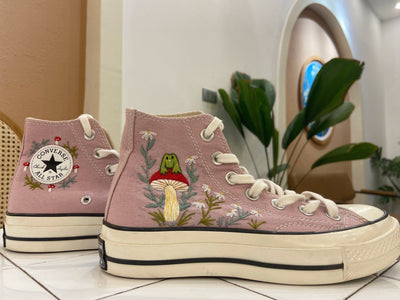 Converse Frog Mushroom Embroidery - ADM7