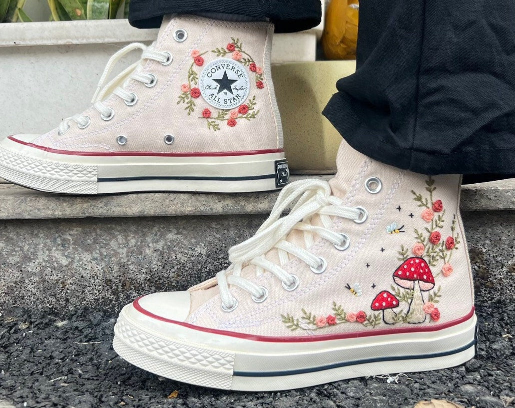 Converse Custom Mushroom Embroidery - ADM2