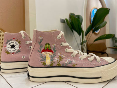 Converse Frog Mushroom Embroidery - ADM7