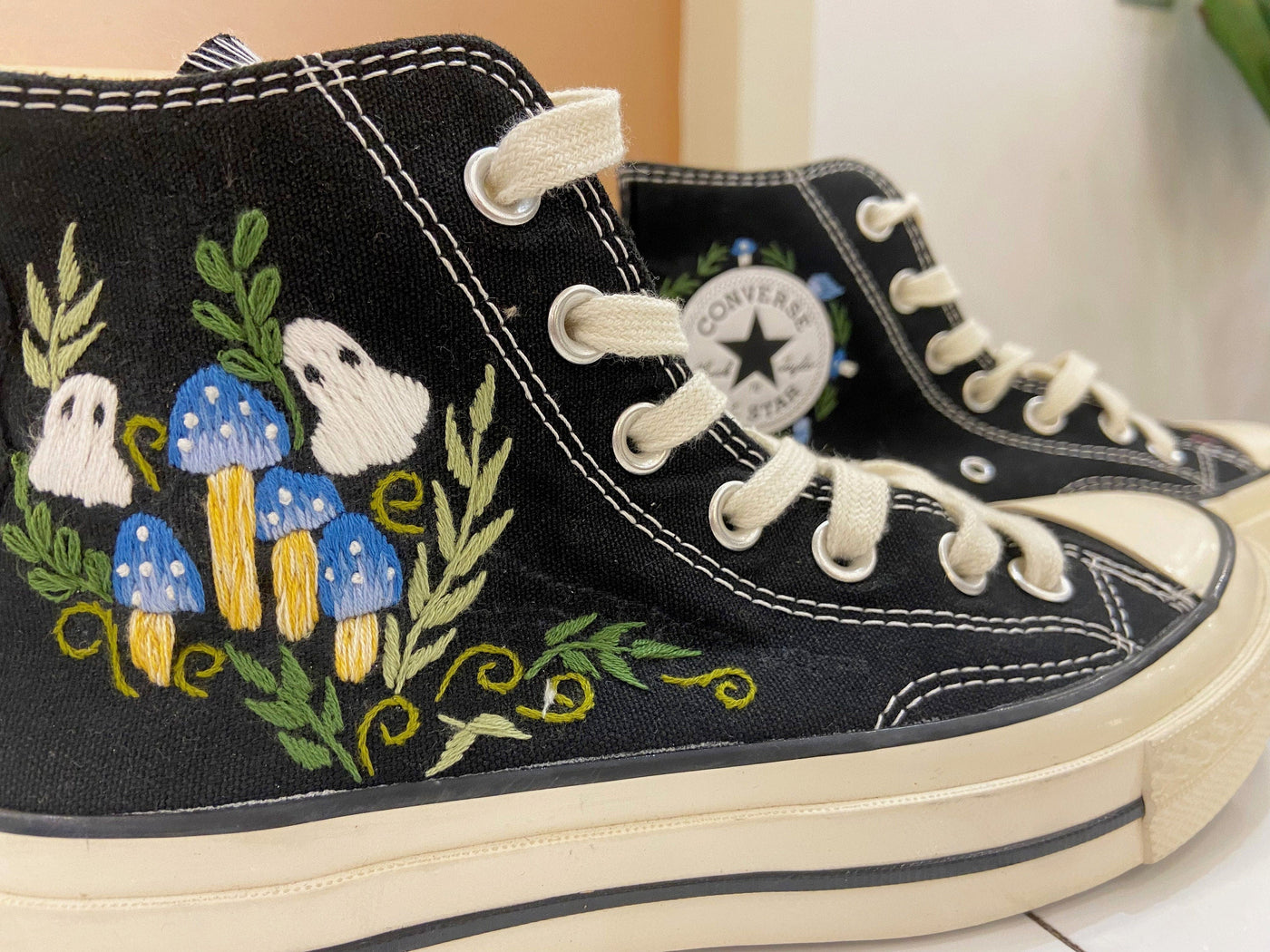 Converse Blue Mushroom Embroidery - ADM9