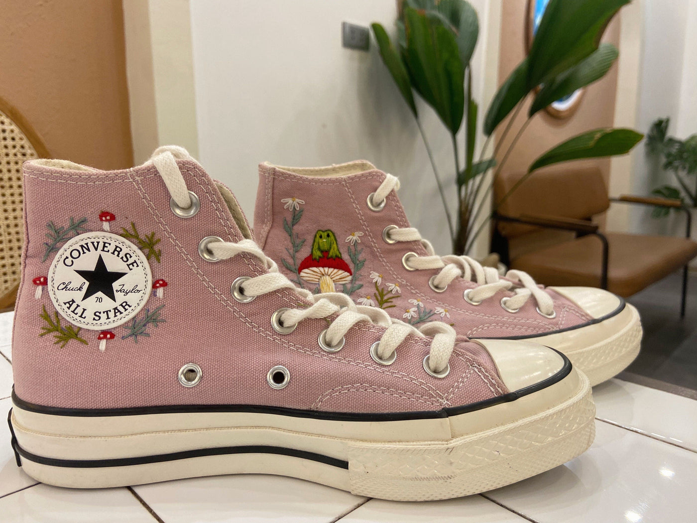 Converse Frog Mushroom Embroidery - ADM7