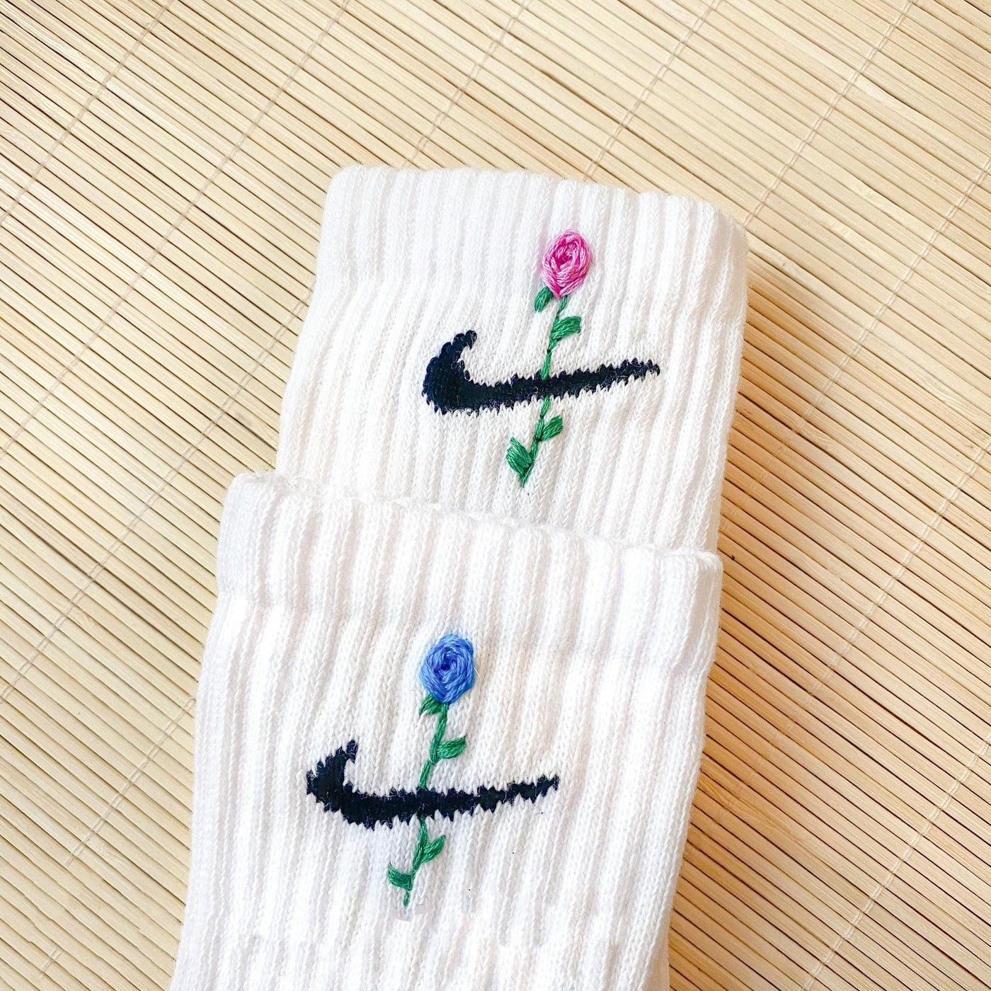 Embroidery Rose Flower Socks