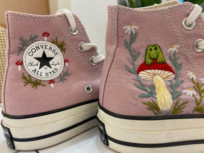 Converse Frog Mushroom Embroidery - ADM7